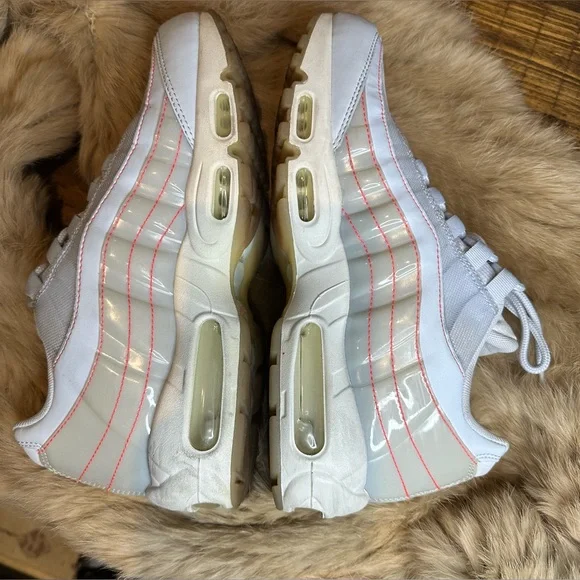 Nike Air Max 95 SE Womens 9 Half Blue Summit White Off Shoes 918413-400 - Picture 4 of 8
